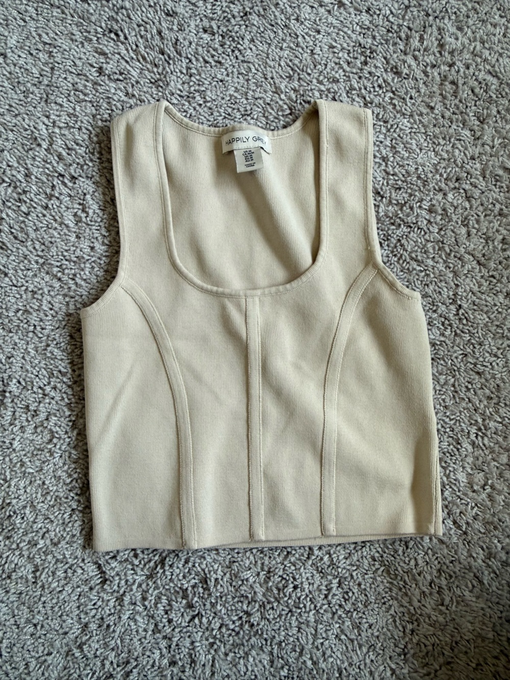 Knit corset style tank